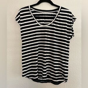 Workshop Republic Clothing Black and White Striped Tee